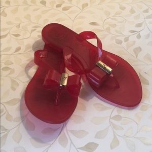 Vince Jelly red sandals.